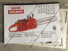 Sachs Dolmar KMS4 Wankel Motorsäge Reparaturanleitung
