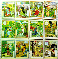 12 PKs_Eugène Grasset "La Belle Jardinière" 1896_Jahreszeiten Jugendstil Garten_