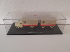 Schuco 1:43 Lkw Mercdes Benz L6600 Pritschen Hängerzug "Lederer Bräu"