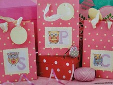 Stickvorlagen Kreuzstich Kleine -Eulen Alphabet ABC von Diane Machin