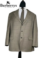 Burberry Vintage Herren Blazer Woll Sakko Glen Check Braun Gr. 56