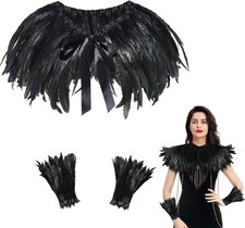 Gothic Federhandschuhe Damen