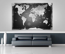 Leinwandbild Weltkarte