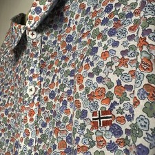 Bluse, Napapijri Geographic, Damen, mehrfarbig geblümt, Gr. L, Langarm, Slim fit