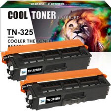 2x Schwarz Toner Compatible with Brother TN-325 HL-4140CN HL-4150CDN MFC-9460CDN