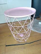 Beistelltisch, Aluminium, Vintage, rosa, 36 x 36 x 42 cm, neu/OVP