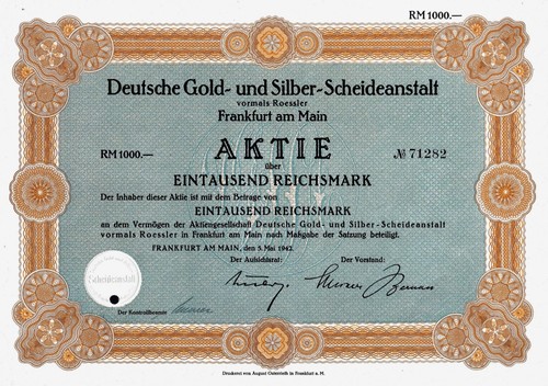 Degussa deutsche gold und - degussa, gold-