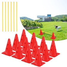Agility Steckhürdenset Kegelhürden Agility Trainingshürden Set für Kinder Hunde
