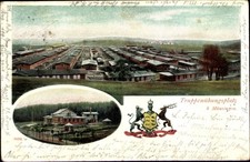 Litho Münsingen in Württemberg, Truppenübungsplatz, Wappen - 3599455