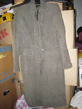 VINTAGE Mantel Grob Breit Cord khaki 38 HENNES Schulterpolster Taschen LANG