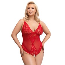Sexy Damen Body Rot XL - 4XL