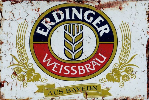 Blechschild erdinger 20x30cm - blechschild,