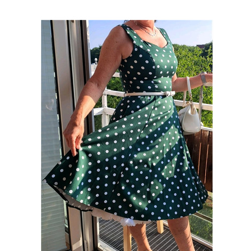 Grünes rockabilly kleid mit - rockabilly,