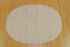 Tischunterlagen-Set transparent oval, 6-teilig, abwaschbar, Tischset, Platzset