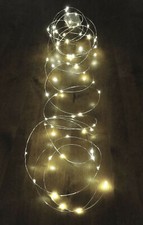 LED Drahtlichterkette Batterie 20-100 LEDS warmweiß Timer innen außen Draht Deko