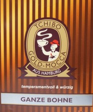 Blechdose Tchibo Ganze Bohne Gold Mocca aus Hamburg 2010 Nostalgie 19cm selten