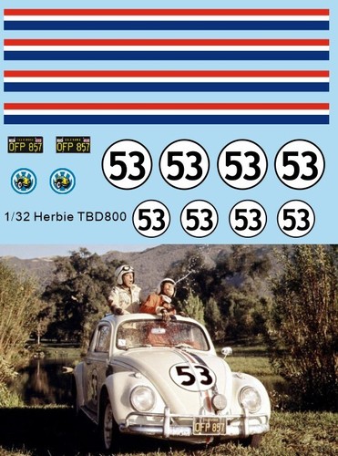 Decals für herbie vw - 1/32,