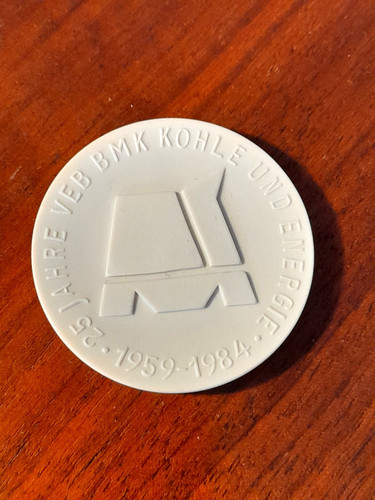 Ddr porzellan medaille - ddr,