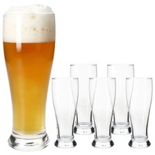 6x Baby-Weizenbiergläser klar