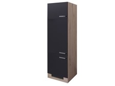 Geräteschrank für Kühlschrank - 60 cm breit - Anthrazit San Remo Eiche – Lino