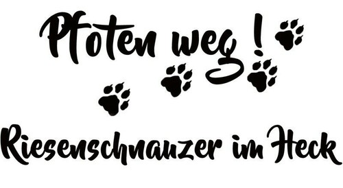Riesenschnauzer autoaufkleber - riesenschnauzer,