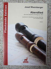 Josef Rheinberger Abendlied Blockflöten-Ensemble SSATTB Flautando Edition NEU