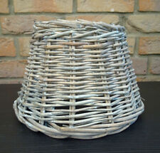 Lampenschirm Ø23 x 17cm Rattan Korb rund E27 Landhaus Shabby Vintage