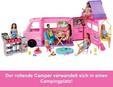Barbie Super Abenteuer Camper Dreamcamper Wohnmobil Camping Wohnwagen Mattel NEU