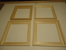 Schattenfugenrahmen 30x30cm natur Bilderrahmen für Keilrahmen Leinwand geeignet