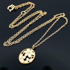 KETTE & ANHÄNGER  AUS 925/- SILBER VERGOLDET MIT ZIRKONIA & EMAILLE SCHMUCKJAGD