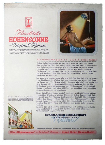 Alte werbung 1938 - werbung, künstliche