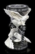 Mystische Schnee-Eulen Sanduhr - Motiv von Anne Stokes Eieruhr H 17,5 cm