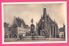 4 AK Nürnberg 2x Frauenkirche Männleinlaufen + 2x St. Lorenz Sakramentshäuschen