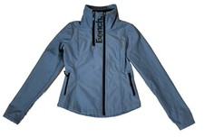 Bench Damen Jacke Blau Gr M 38 Full ZIP Fleece Einlage Übergang Kurz Heftig Top