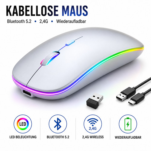 Led kabellose maus - led,