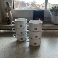 Kahla Tasse 6x Weiß Blau