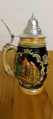 Bierhumpen mit zinndeckel zur - bierhumpen,
