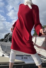 Cooles legeres OUI STRICK-KLEID Gr.L/42 rot 50%Viskose 40%BW 10%Seide LP. 200€