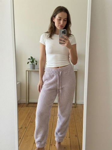 Bershka high waist plüschhose - waist,
