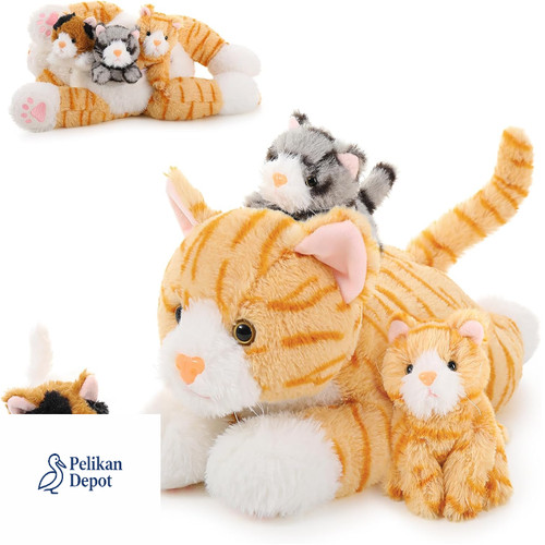 Plüschkatze xxl 40cm mit - plüschkatze,