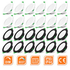 LED Einbaustrahler 55mm-205mm Dimmbar Flach Decken Einbau Spot 230V IP65 IP44 CE