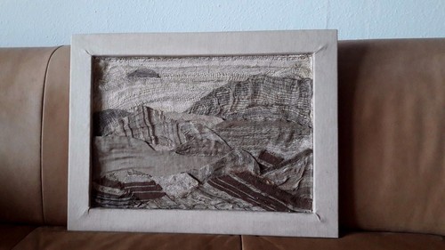 Textilcollage landschaft - textilcollage,
