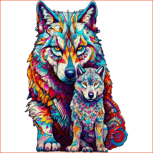 Holzpuzzle wolf - holzpuzzle,