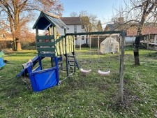 Spielturm Klettergerüst Schaukel Rutsche
