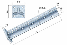 1x T-Profil, Balkonsäule