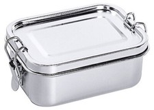 Lunchbox eckig Edelstahl