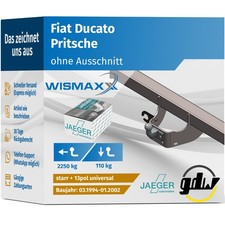 ANHÄNGERKUPPLUNG für Fiat Ducato 94-02 starr GDW +13polig E-Satz ABE