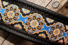 Hundehalsband Leder Kornblume