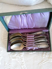 JUGENDSTIL - 6 Löffel gepunzt