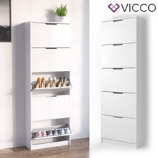 Schuhkipper Schuhregal Schuhschrank Flur Diele Kipper Schuhe Luca Weiß Vicco